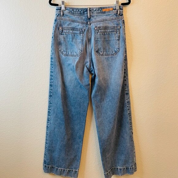 Sessun Blue Johnny O High Rise Wide Leg Stonewash Denim Jeans | Size 40 | Size 8 - Picture 3 of 12